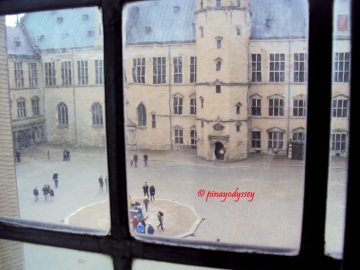 The castle courtyard